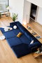 Atelier Del Sofa Kanyon Sofá-Cama Esquinero Azul Marino